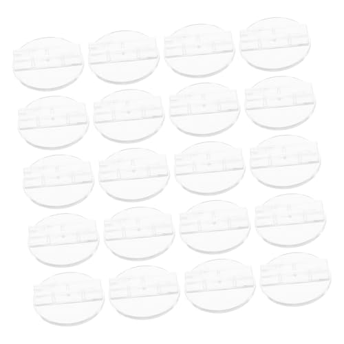 COLLBATH 100 Stück Runde Transparente Kartenhalter mit Rutschfester Basis Kompakter Mini Tischkartenhalter für Visiten und Menükarten Stabiler Kartenständer für Restaurants Büros und von COLLBATH