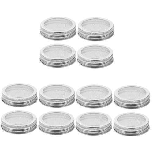 COLLBATH 12 Stück Einmachglas Sprossendeckel Breite Öffnung Einmachdeckel Einmachdeckel Serviersieb Deckel Zum Einmachen Sprossenglas Einmachnetz Einmachglas Abflussdeckel von COLLBATH