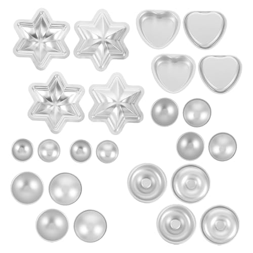 COLLBATH 12 Stück Teiliges Aluminium Legierung Halbkugel Kuchenform Backform für Diy Seifen Kerzen und Badebomben für Kreative Bastelprojekte und Desserts von COLLBATH