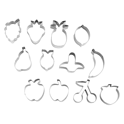 COLLBATH 12 Stück Teiliges Ausstechformen Set für Kekse und Fondant Vielseitige DIY Backformen mit Sommerfrucht Motiven Wiederverwendbar Einfach zu Entformen für Kuchen und Plätzchen von COLLBATH