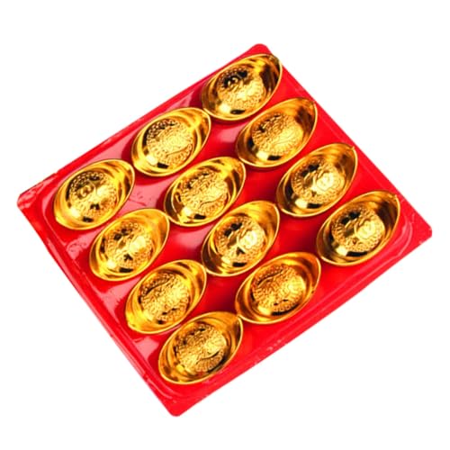 COLLBATH 12 Stück Teiliges Kreatives Plastik-dekor Kleine Goldene Imitations-yuanbao Tischdekoration Robust Platzsparend Langlebig für Schreibtisch und Festtagsgestaltung COLLBATH 12 Stück Teiliges Kreatives Plastik-dekor Kleine Goldene Imitations-yuanbao Tischdekoration Robust Platzsparend Langlebig für Schreibtisch und Festtagsgestaltung von COLLBATH