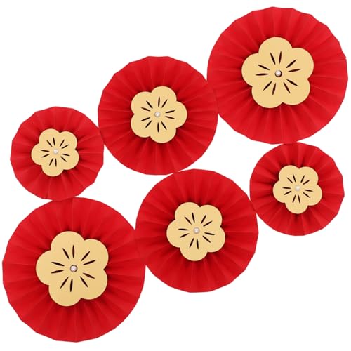 COLLBATH 12 Stück Teiliges Papierfächer- Runde Handgefertigte Papierblumen in Rot und Klein Hängende Partydekoration für Festival Hochzeit Neujahr und Kindergeburtstag Leichte COLLBATH 12 Stück Teiliges Papierfächer- Runde Handgefertigte Papierblumen in Rot und Klein Hängende Partydekoration für Festival Hochzeit Neujahr und Kindergeburtstag Leichte von COLLBATH