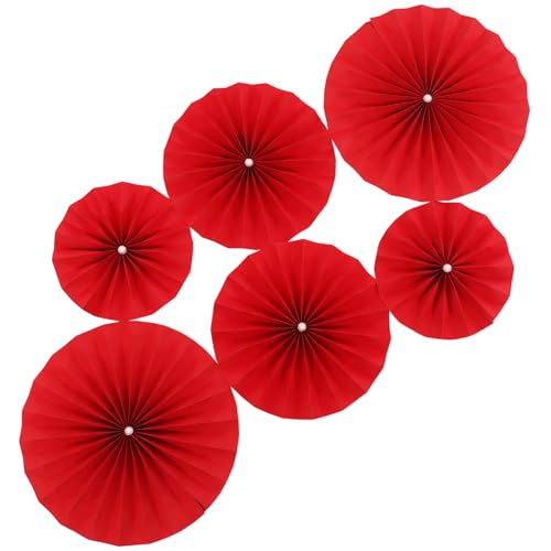 COLLBATH 12 Stück Teiliges Rote Papierfächer Deko Runde Handgefertigte Fächer für Party Hochzeit Neujahrsfest Langlebige Papier-deko Einfach Aufzuhängen Lebendige Festdekoration COLLBATH 12 Stück Teiliges Rote Papierfächer Deko Runde Handgefertigte Fächer für Party Hochzeit Neujahrsfest Langlebige Papier-deko Einfach Aufzuhängen Lebendige Festdekoration von COLLBATH
