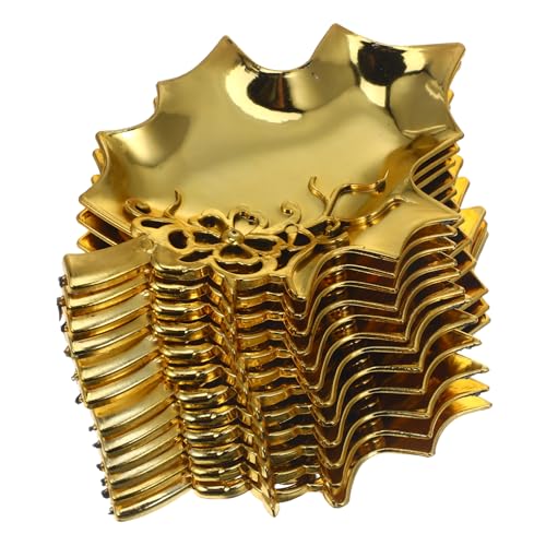 COLLBATH 12St Servierteller Tabletts servierplatte obst Platte goldene Kunststoffschalen Schmücken Snack-Tablett Speiseteller Kuchenplatte Nachtisch Snack-Platte Trockenfutter das COLLBATH 12St Servierteller Tabletts servierplatte obst Platte goldene Kunststoffschalen Schmücken Snack-Tablett Speiseteller Kuchenplatte Nachtisch Snack-Platte Trockenfutter das von COLLBATH