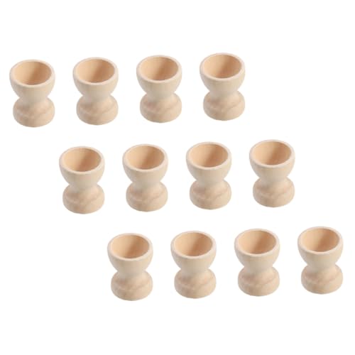 COLLBATH 12st Eierablage Kinder DIY Spielzeug Eier Halter Schüssel Halter Für Gekochte Eier Gekochte Eierbecher Eier Halten Tasse Osterdeko Selber Machen Halter Für Eierständer Hölzern von COLLBATH