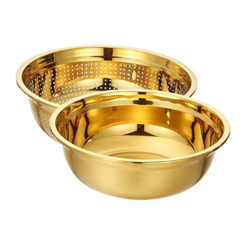 COLLBATH 18 Cm Feinmaschiger Siebkorb Aus Edelstahl Küchensieb-set Schüssel-abtropffläche Zum Waschen Von Gemüse Obst Und Reis von COLLBATH