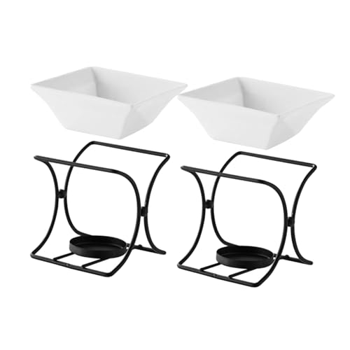 COLLBATH 2 Sätze Keramik Fondue Topf Set Mini Schmelzschale Butterwärmer Teelicht Schmelztopf für Käse Schokolade Karamell Stilvolles Leicht zu Reinigendes Fonduegeschirr COLLBATH 2 Sätze Keramik Fondue Topf Set Mini Schmelzschale Butterwärmer Teelicht Schmelztopf für Käse Schokolade Karamell Stilvolles Leicht zu Reinigendes Fonduegeschirr von COLLBATH
