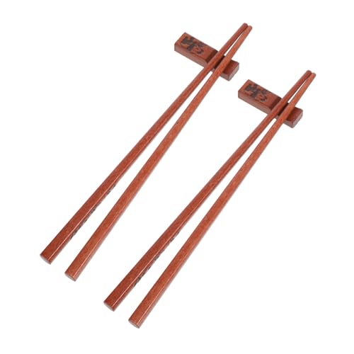 COLLBATH 2 Sätze Panda -Stäbchen Geschenkbox Essstäbchen mit Halter handgefertigte Stäbchen Restaurantqualität des Restaurants Schachstäbchen Porzellan-Souvenir hölzern Hellbraun von COLLBATH