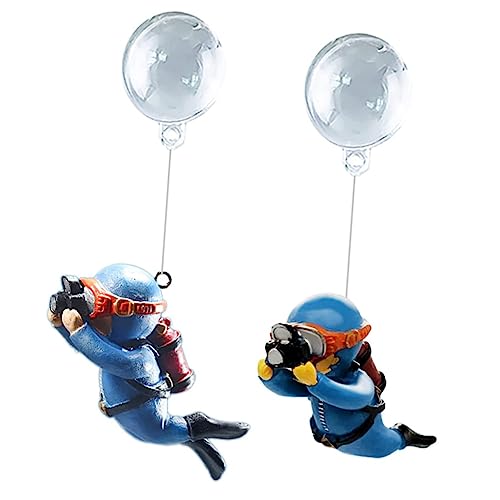 COLLBATH 2 Sätze Taucher Ornamente Teich Dekoration Unterwasser Dekoration Taucher Dekoration Figuren Für Dekorative Aquarientaucher Aquarium Schwimmende Taucherdekoration PVC 2 Stücke * 2 von COLLBATH