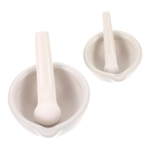 COLLBATH 2 Sätze Teiliges Keramisches Schälchen Ergonomischem Knauf Schalen zum Zerkleinern von Knoblauch und Gewürzen für Küche und Haushalt Langlebig und Komfortabel Handhabung von COLLBATH