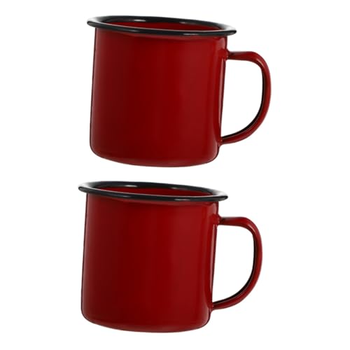 COLLBATH 2stücke Vintage Stil Weinkelch Kleine Retro Trinkbecher Für Hot Pot Und Bbq Emaille Tasse Für Zuhause Und Outdoor Für Buffet Und Feiern von COLLBATH