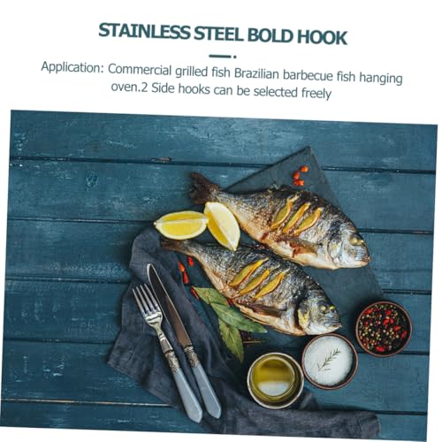 COLLBATH 2 Stück Edelstahl Fleischhaken Doppelter Metallhaken zum Aufhängen von Fleisch Vielseitig als Grillhaken Bbq haken Küchenhaken für Metzger Profi und Hobbyanwender COLLBATH 2 Stück Edelstahl Fleischhaken Doppelter Metallhaken zum Aufhängen von Fleisch Vielseitig als Grillhaken Bbq haken Küchenhaken für Metzger Profi und Hobbyanwender von COLLBATH