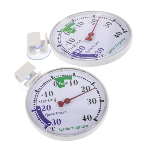 COLLBATH 2 Stück Kühlschrankthermometer Kompakter Plastik Temperaturmesser Robuste Bauweise für Gefrierschränke Präzise Temperaturanzeige zur Überwachung von Kühl Gefriergeräten zu Hause COLLBATH 2 Stück Kühlschrankthermometer Kompakter Plastik Temperaturmesser Robuste Bauweise für Gefrierschränke Präzise Temperaturanzeige zur Überwachung von Kühl Gefriergeräten zu Hause von COLLBATH