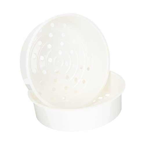 COLLBATH 2 Stück Kunststoff Dampfgarer Einsatz mit Feinem Lochdesign Rutschfest und Formstabil Multifunktionaler Lebensmittel Dämpfer für Reiskocher Geeignet für Gemüse Fisch Meeresfrüchte von COLLBATH