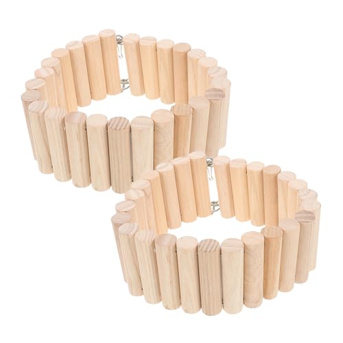 COLLBATH 2 Stück Leiterbrückenspielzeug Rattenspielzeug Für Hausratten Kleine Hamsterleiter Hamsterbrückenleiter Hamsterrampenleiter Gründeladder Leiter Brücke Holz Beige von COLLBATH