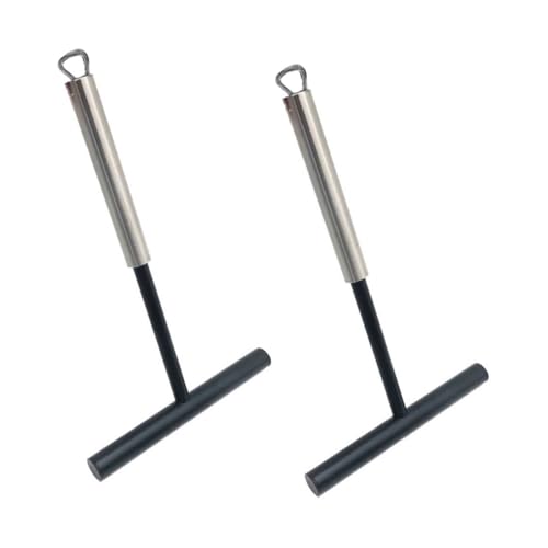 COLLBATH 2 Stück Professioneller Crepe Pfannkuchenverteiler aus Edelstahl und Nylon Ergonomischer Griff Praktisches Küchenzubehör für Gleichmäßiges Backen und Müheloses Teigverteilen von COLLBATH