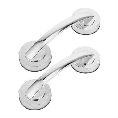 COLLBATH 2 Stück Saugnapf Armlehne Abnehmbarer Griff Duschgriff Badezimmer Haltegriff Schublade Selbstklebende Ziehgriffe Dusch Sauggriff Starker Schiebetürgriff Saugnapf Handlauf von COLLBATH