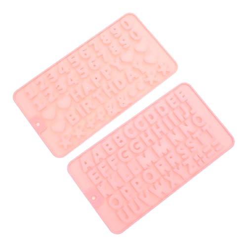 COLLBATH 2 Stück Silikon Buchstaben Zahlenform Hitze Kältebeständig Wiederverwendbar Antihaftbeschichtet zum Dekorieren von Kuchen Cupcakes Resin Kerzen und DIY Backprojekten von COLLBATH