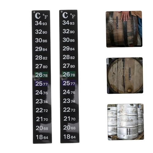 COLLBATH 2 Stück Teiliges Thermometer Aufkleber Selbstklebender Temperaturstreifen für Brauen und Fermentation Präziser Temperaturfühler mit Farbwechsel Einfach Anzubringen Sicher für COLLBATH 2 Stück Teiliges Thermometer Aufkleber Selbstklebender Temperaturstreifen für Brauen und Fermentation Präziser Temperaturfühler mit Farbwechsel Einfach Anzubringen Sicher für von COLLBATH