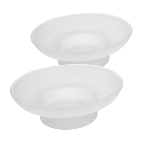 COLLBATH 2 Stück Transparente Glas Seifenschale mit Erhöhter Kante und Selbstentwässerung Stilvoller Bad Küchen seifenhalter rutschfeste Runde Seifenablage für Trockene Saubere Stückseife COLLBATH 2 Stück Transparente Glas Seifenschale mit Erhöhter Kante und Selbstentwässerung Stilvoller Bad Küchen seifenhalter rutschfeste Runde Seifenablage für Trockene Saubere Stückseife von COLLBATH