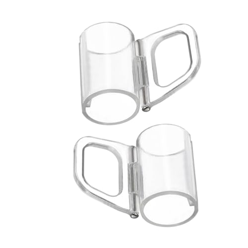 COLLBATH 2 Stück Transparente Jalousien Zuggriffe Pull Clips aus Kunststoff Einfache Montage Stabile Halterung für Rollos und Vorhänge Unauffälliges Design für Zuhause und Büro von COLLBATH