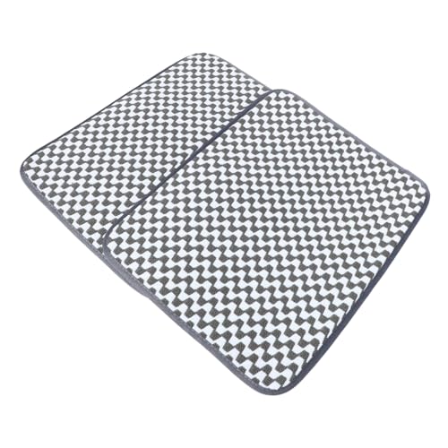 COLLBATH 2 Stück Wasserabsorbierende Rutschfeste Trockenmatte für Geschirr Tassen und Besteck Schnell Trocknend und Platzsparend von COLLBATH
