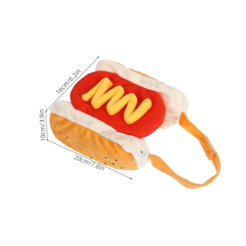 COLLBATH 2 Stücke Hundekostüm Hot Dog Design Warme Baumwolle Haustierkostüm Elastisch rutschfest Lustiges Hamburger Outfit für Kleine Hunde Katzen Halloween Party S COLLBATH 2 Stücke Hundekostüm Hot Dog Design Warme Baumwolle Haustierkostüm Elastisch rutschfest Lustiges Hamburger Outfit für Kleine Hunde Katzen Halloween Party S von COLLBATH