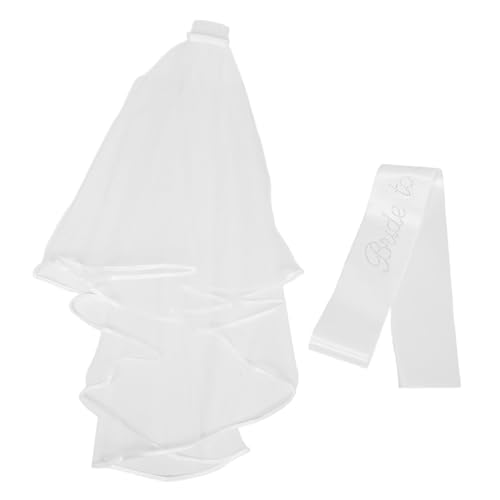 COLLBATH 2 Teiliges Brautdekorationsset Schleier Tüll Brautschleier Brautkopfschmuck Damen Hochzeitsschleier Brautschmuck Hochzeitskopfschmuck Brauthaarschmuck Brautschärpe Und COLLBATH 2 Teiliges Brautdekorationsset Schleier Tüll Brautschleier Brautkopfschmuck Damen Hochzeitsschleier Brautschmuck Hochzeitskopfschmuck Brauthaarschmuck Brautschärpe Und von COLLBATH