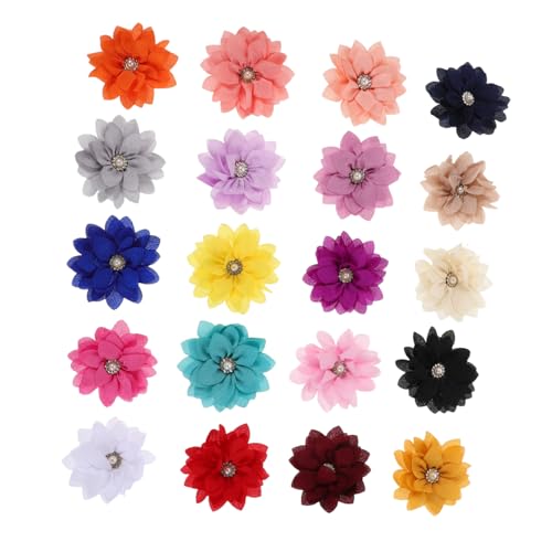 COLLBATH 20 Stück Bunte Stoff Blumen mit Strass für Haustiere Deko für Partys Fotoshootings und Alltag für Katzen und Hunde COLLBATH 20 Stück Bunte Stoff Blumen mit Strass für Haustiere Deko für Partys Fotoshootings und Alltag für Katzen und Hunde von COLLBATH