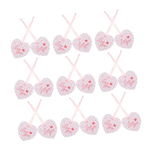 COLLBATH 20 Stück Geburtstagskarten Für Frauen Valentinstagsgrußkarten Valentinstagsgrußkarte Herzanhänger Valentinstagsgeschenkanhänger Hochzeitsanhänger Mini Valentinskarten Weiß von COLLBATH