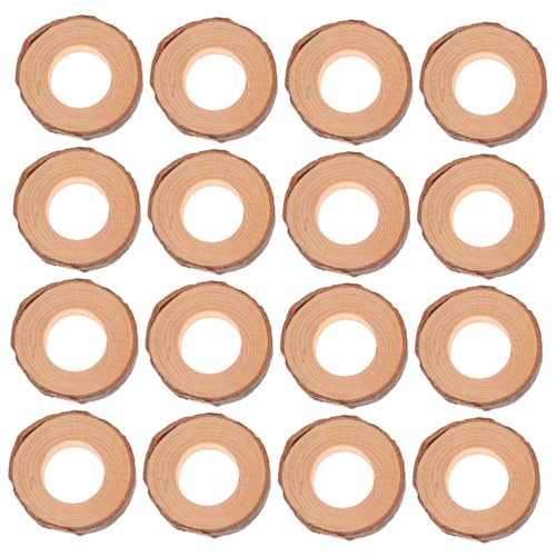 COLLBATH 20 Stück Rustikale Holz Serviettenringe Handgefertigt Natürliche Napkin Holder für Party Hochzeit Weihnachts und Feiertagsdekoration Farmhouse Tischaccessoires Leicht und von COLLBATH