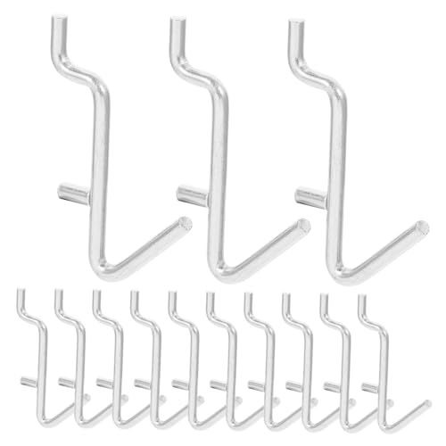 COLLBATH 20 Stück Teiliges Metall Pegboard Haken Kleine Werkstatthaken mit Hoher Tragkraft Rutschfeste Lochwandhaken für Garage Werkstatt Heimwerker und Einzelhandelsdisplays Kompatibel von COLLBATH