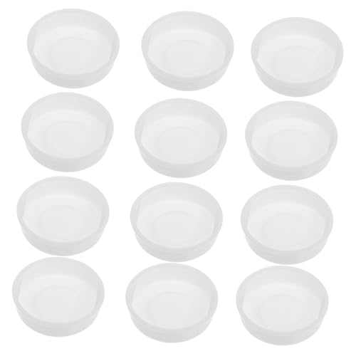 COLLBATH 20 Stück Weiße Runde Kunststoff Endkappen für Versandröhren aus Kraftpapier Schützende Rohrverschlusskappen Sicherer Halt Einfache Montage für Malpapier Versandröhren von COLLBATH