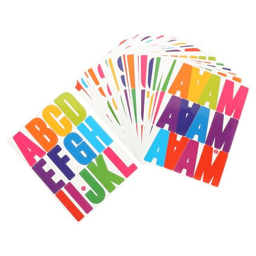 COLLBATH 24 Blatt Wasserfeste Buchstaben Aufkleber Selbstklebende Diy Alphabet Sticker für Briefkästen Scrapbooking und Dekoration für Adressschilder und Kreative Projekte von COLLBATH