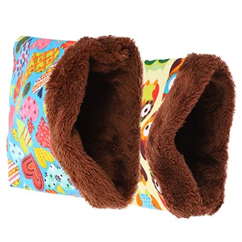 COLLBATH 2stücke Schlafsack Für Meerschweinchen Warmes Bett Für Kleine Tiere Versteck Für Hamster Und Ratten Geeignet Für Igel Kleintierhaus Schlafmöglichkeit Für Zwei Haustiere von COLLBATH