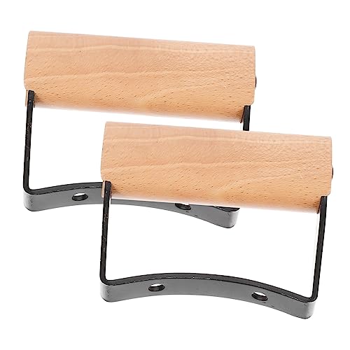 COLLBATH 2St Topfgriff Kitchen zubehör holzstiel Rutschfester greifdorn Kochgeschirrgriff Kesselgriff Ersatzgriffe für Töpfe und Pfannen Ersatzgriffe für Topf Pfannenseitengriff Edelstahl von COLLBATH
