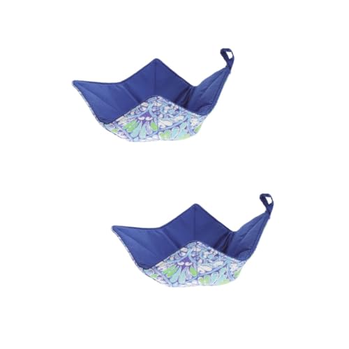 COLLBATH 2st Abdeckung Der Mikrowellen-heizschüssel Heiße Pads Für Suppenschüsseln Küchenwaren Küchentischmatten Nützliche Schüsselunterlage Kreative Schalenmatte - Matte Blue Baumwolle von COLLBATH