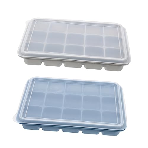 COLLBATH 15-raster Eiswürfelformen Aus Silikon 2 Stück Mit Deckel Gefrorene Eiswürfel Behälter Für Küche Und Party COLLBATH 15-raster Eiswürfelformen Aus Silikon 2 Stück Mit Deckel Gefrorene Eiswürfel Behälter Für Küche Und Party von COLLBATH