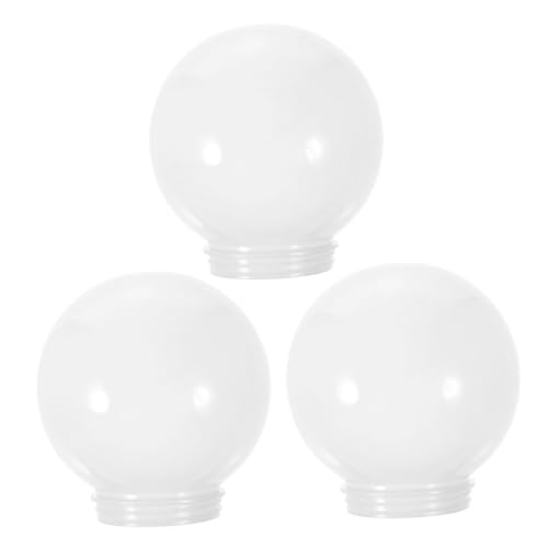 COLLBATH 3 Stück Acryl Kugel Lampenschirm Ømm Leichter Ersatz Lampenabdeckung aus Acryl für Deckenleuchte Außenbereich Einfache Montage Schutz vor Blendlicht für Wohnzimmer Schlafzimmer von COLLBATH