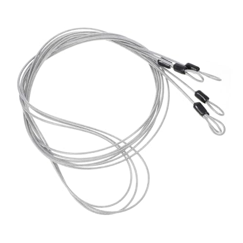 COLLBATH 3 Stück Stabiles Stahl-drahtseil mit Schützender Ummantelung Rostfrei Flexibel Zuschneidbar Vielseitig Einsetzbar für Spannseile Sonnensegel und Kabelgeländer im Außenbereich von COLLBATH