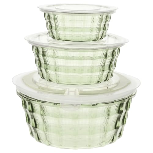 COLLBATH 3 Stück Teiliges Aufbewahrungsbox mit Griffen Transparente Frischhaltedosen Luftdichte Küchenbehälter für Obst Gemüse Stapelbar und Bruchfest für Kühlschrank und Vorratsschrank COLLBATH 3 Stück Teiliges Aufbewahrungsbox mit Griffen Transparente Frischhaltedosen Luftdichte Küchenbehälter für Obst Gemüse Stapelbar und Bruchfest für Kühlschrank und Vorratsschrank von COLLBATH