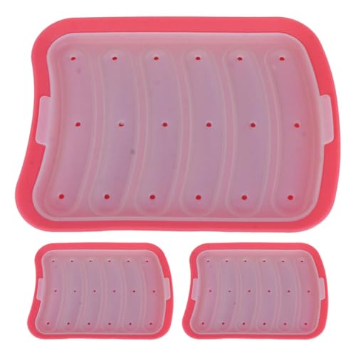 COLLBATH 3 Stück Teiliges DIY Silikon Wurstform für Heißes Gebäck Wiederverwendbare Form für Selbstgemachte Snacks und Babynahrung Geeignet für Kreative Kochprojekte und Sichere von COLLBATH
