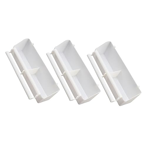 COLLBATH 3 Stück Teiliges Vogelfutterspender Futterbox für Vogelkäfig Stabile Futterstation für Papageien Tauben und Nager Multifunktionale Futterhalterung Installieren von COLLBATH