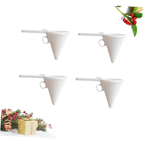 COLLBATH 4 STÜCKE Teiliges Handlicher Backtrichter zum Portionieren von Teig und Sahne Hitzebeständig für Kuchen Dekorieren Muffins Schokolade Geeignet für Bäckerei und Küche von COLLBATH