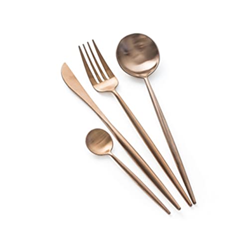 COLLBATH 4 Stück Gabeln für Westliche Speisen Schlanke Gold Gabeln mit Spiegelpolitur für Obst Kuchen und Brot Hochwertiges Besteck für Stilvolles Dining von COLLBATH