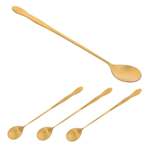 COLLBATH 4 Stück Goldene Edelstahl Rührlöffel Langstiel Spiegelpoliert für Kaffee Bar Cocktails Eistee Dessert Zuhause Party COLLBATH 4 Stück Goldene Edelstahl Rührlöffel Langstiel Spiegelpoliert für Kaffee Bar Cocktails Eistee Dessert Zuhause Party von COLLBATH