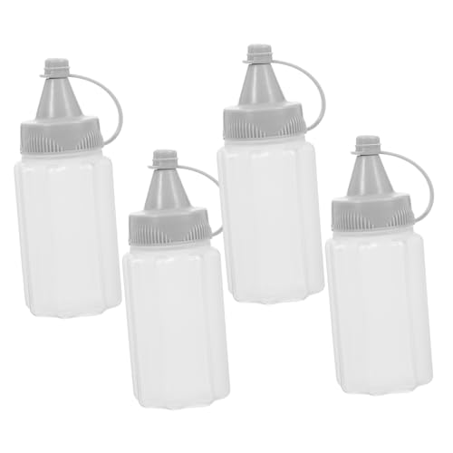 COLLBATH 4stücke Quetschflaschen Für Saucen Auslaufsichere Dosierflaschen Für Honig Marmelade Dressings Praktische Küchenhelfer Für Zuhause Und Restaurant von COLLBATH