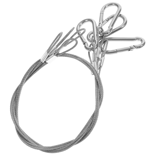 COLLBATH 4 Stück Teiliges Edelstahl Sicherheitskabel Schloss Dickes Langes Belastbares Stahlseil mit Karabiner Flexibel und Robust für Gepäck Bühnenlichter Hängesicherung Vielseitig COLLBATH 4 Stück Teiliges Edelstahl Sicherheitskabel Schloss Dickes Langes Belastbares Stahlseil mit Karabiner Flexibel und Robust für Gepäck Bühnenlichter Hängesicherung Vielseitig von COLLBATH