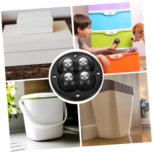 COLLBATH 4 Stück Teiliges Selbstklebende Mini lenkrollen mit Drehung Langlebige Abs Stahlkugellager Einsetzbar für Küchengeräte Aufbewahrungsboxen Möbeltransport ohne Bohren von COLLBATH