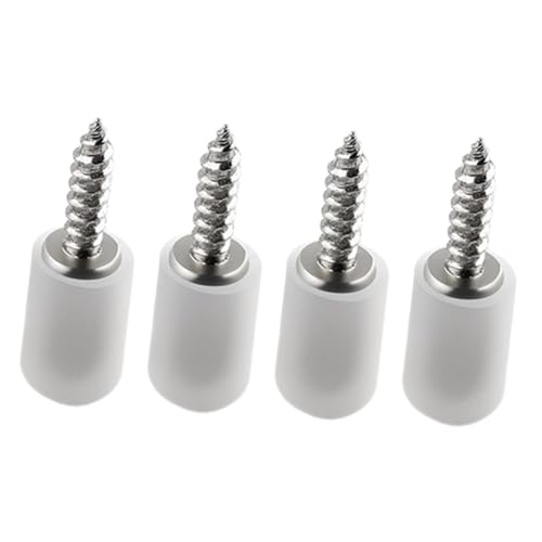 COLLBATH 4 Stück Teiliges Set Regalbodenträger aus Rostfreiem Selbstschneidende Schrauben mit Gummiüberzug für Möbel Schrank Bücherregal Installieren und Langlebig von COLLBATH